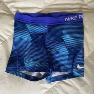Blue Nike Pro Spandex